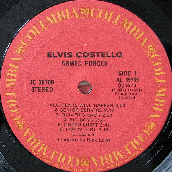 Elvis Costello & The Attractions : Armed Forces (LP, Album + 7")