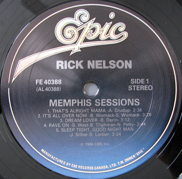 Ricky Nelson (2) : Memphis Sessions (LP, Album)