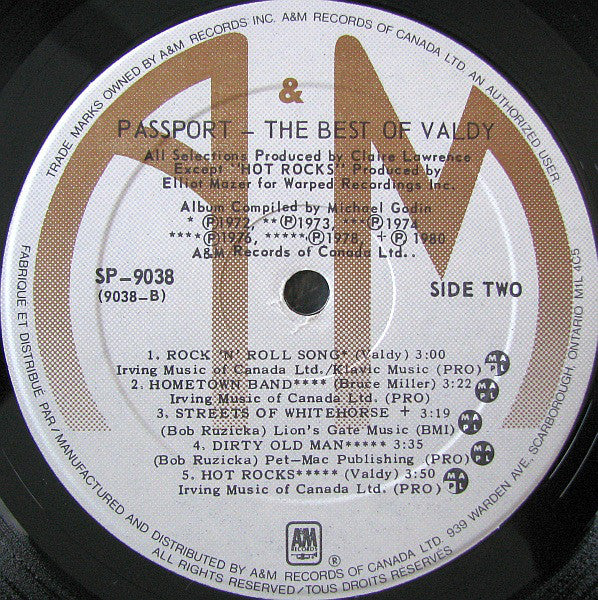 Valdy : Passport - The Best Of Valdy (LP, Comp)