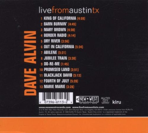 Dave Alvin : Live From Austin TX (CD, Album, Dig)
