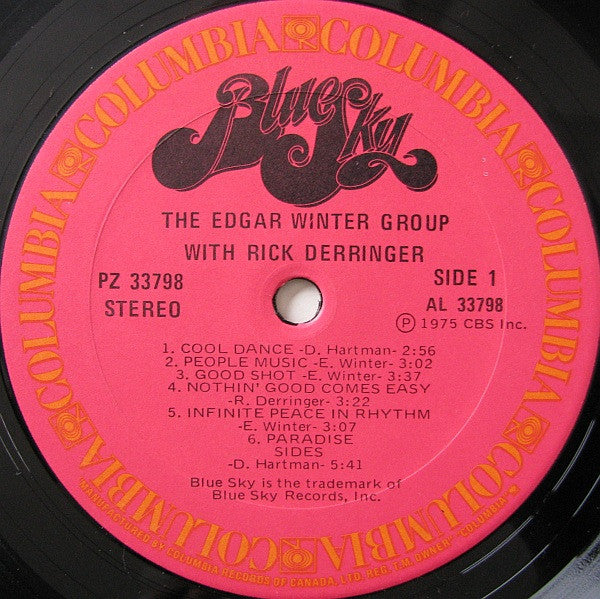 The Edgar Winter Group With Rick Derringer : The Edgar Winter Group With Rick Derringer (LP, Album)