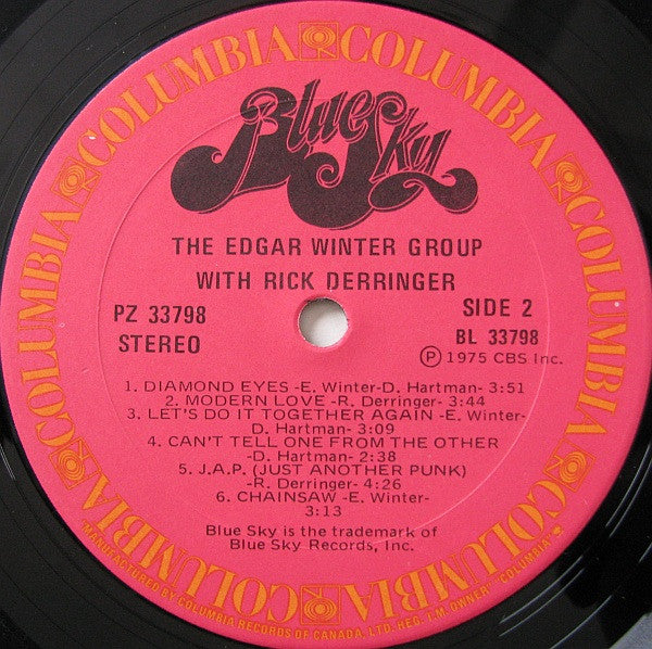 The Edgar Winter Group With Rick Derringer : The Edgar Winter Group With Rick Derringer (LP, Album)