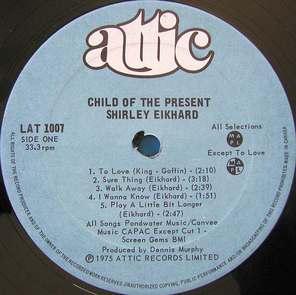 Shirley Eikhard : Child Of The Present (LP, Album)
