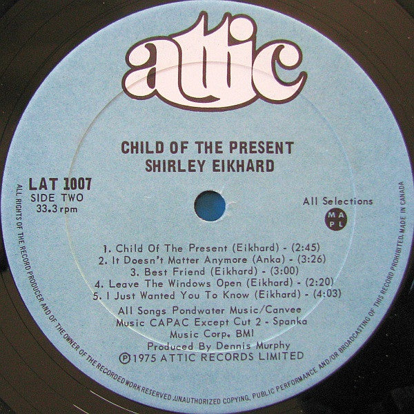 Shirley Eikhard : Child Of The Present (LP, Album)