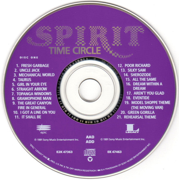 Spirit (8) : Time Circle (1968-1972) (2xCD, Comp, Mono, RM)