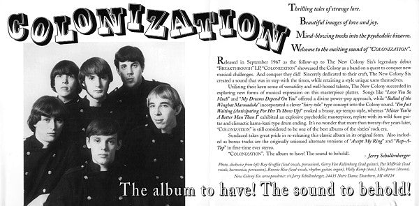 The New Colony Six : Colonization (CD, Album, RE)
