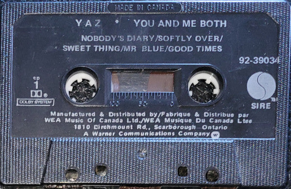 Yazoo : You And Me Both (Cass, Album)