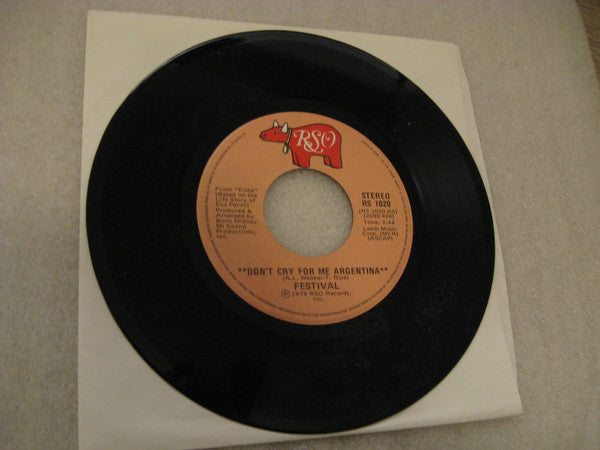 Festival (2) : Don't Cry For Me Argentina / Eva's Theme: Lady Woman (7", Single)