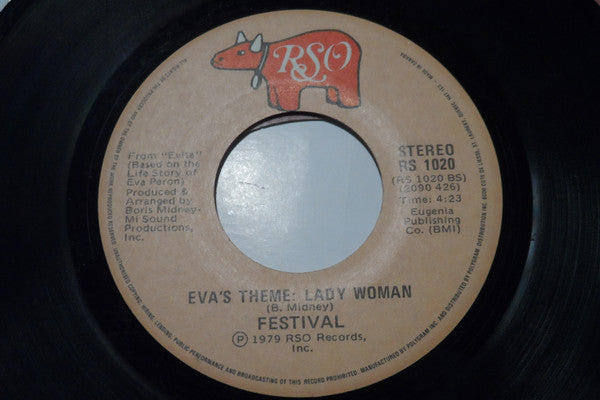 Festival (2) : Don't Cry For Me Argentina / Eva's Theme: Lady Woman (7", Single)