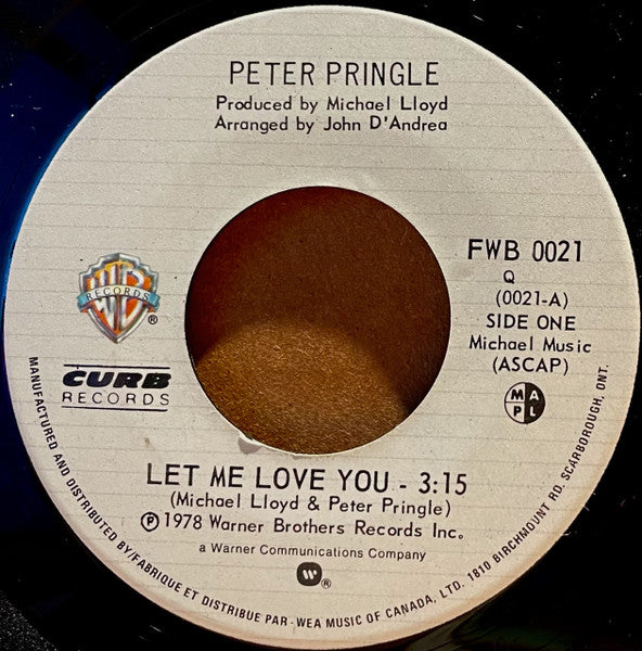 Peter Pringle : Let Me Love You (7", Single)