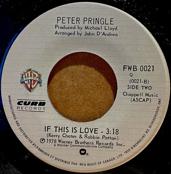 Peter Pringle : Let Me Love You (7", Single)