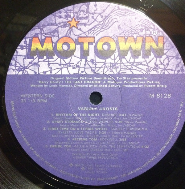 Various : Berry Gordy's The Last Dragon (Original Motion Picture Soundtrack) (LP, Album, Comp)