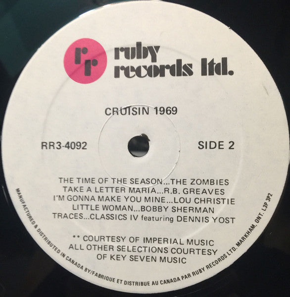 Various : Cruisin' 1969 (LP, Comp)