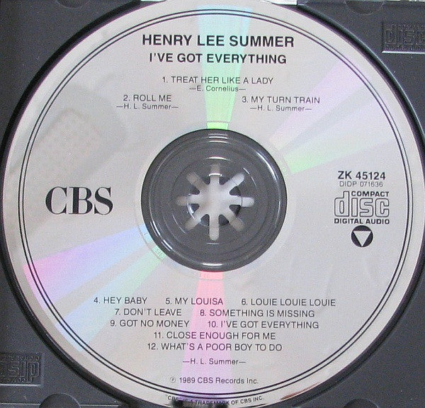 Henry Lee Summer : I've Got Everything (CD, Album)