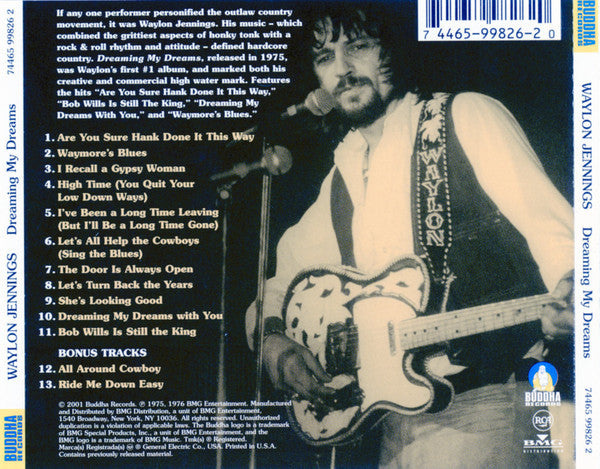 Waylon* : Dreaming My Dreams (CD, Album, RE, RM)