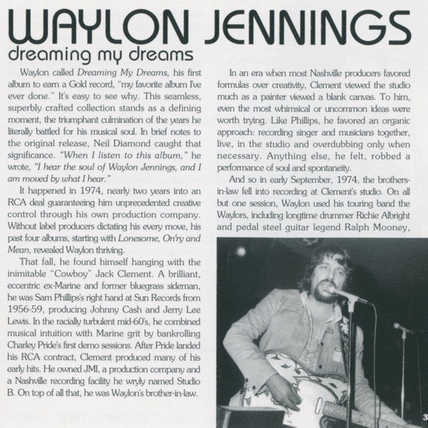 Waylon* : Dreaming My Dreams (CD, Album, RE, RM)
