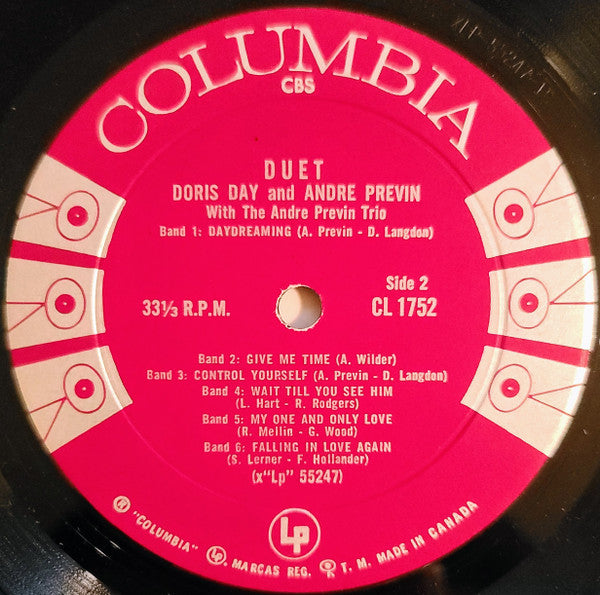 Doris Day And André Previn With The André Previn Trio : Duet (LP, Album, Mono)