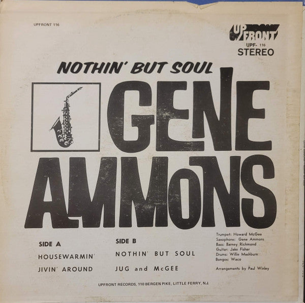 Gene Ammons : Nothin' But Soul (LP, RE)