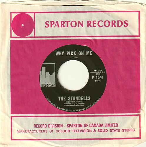 The Standells : Why Pick On Me / Mr. Nobody (7")