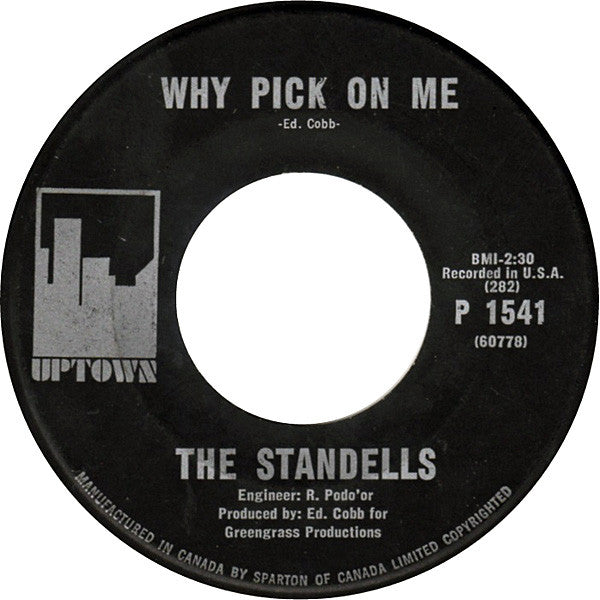 The Standells : Why Pick On Me / Mr. Nobody (7")