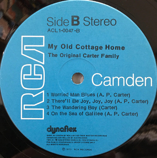 The Original Carter Family* : My Old Cottage Home (LP, Comp, RM)