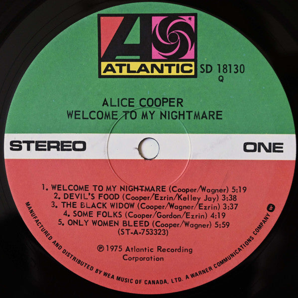 Alice Cooper (2) : Welcome To My Nightmare (LP, Album, Qua)