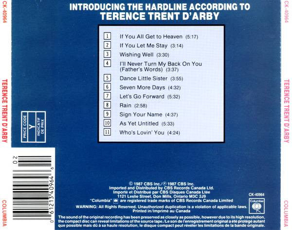 Terence Trent D'Arby : Introducing The Hardline According To Terence Trent D'Arby (CD, Album)
