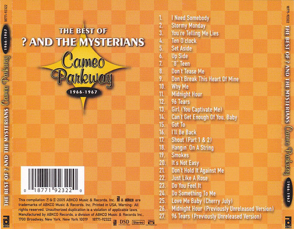 ? And The Mysterians* : The Best Of ? And The Mysterians (Cameo Parkway 1966-1967) (CD, Comp)