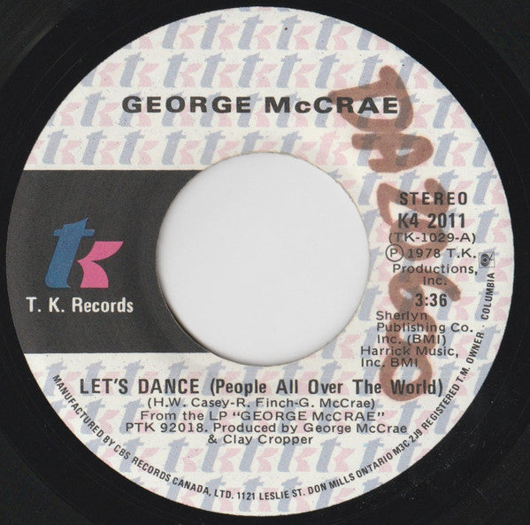 George McCrae : Let's Dance (People All Over The World) (7", Single)