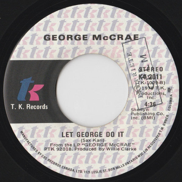 George McCrae : Let's Dance (People All Over The World) (7", Single)