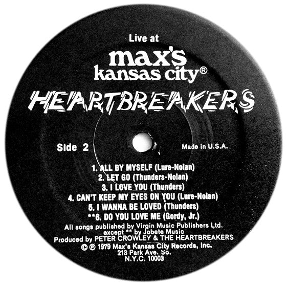 The Heartbreakers (2) : Live At Max's Kansas City (LP, Album)