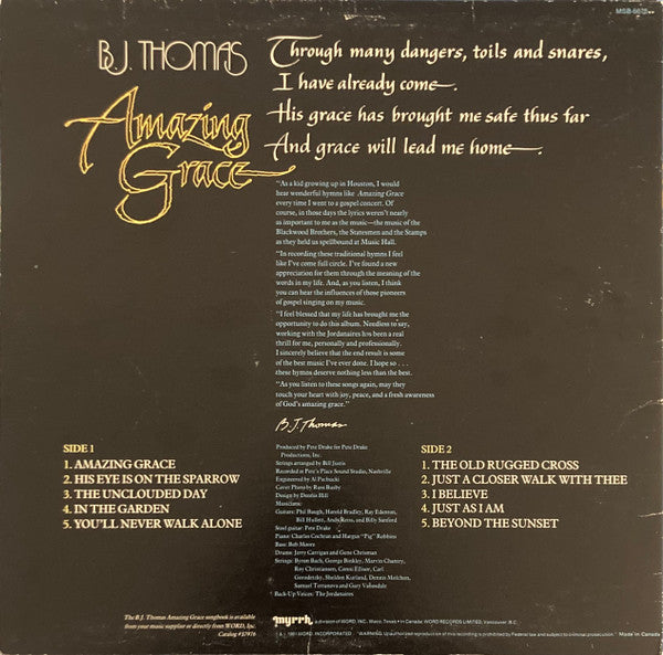 B.J. Thomas : Amazing Grace (LP, Album)