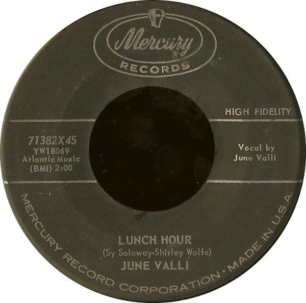 June Valli : The Wedding / Lunch Hour (7")