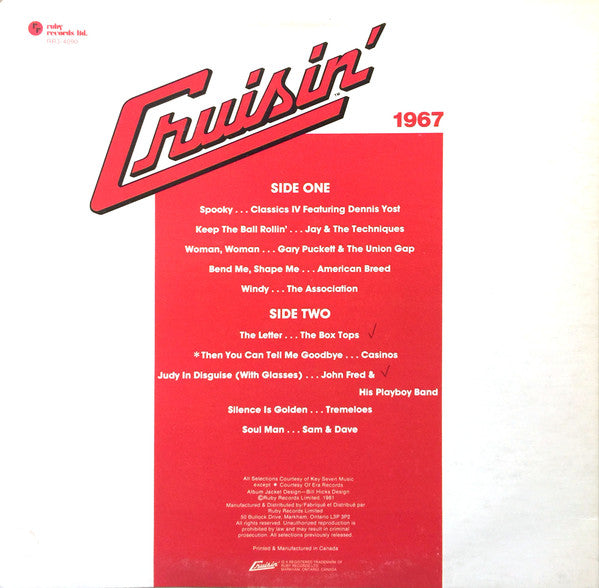 Various : Cruisin' 1967 (LP, Comp)