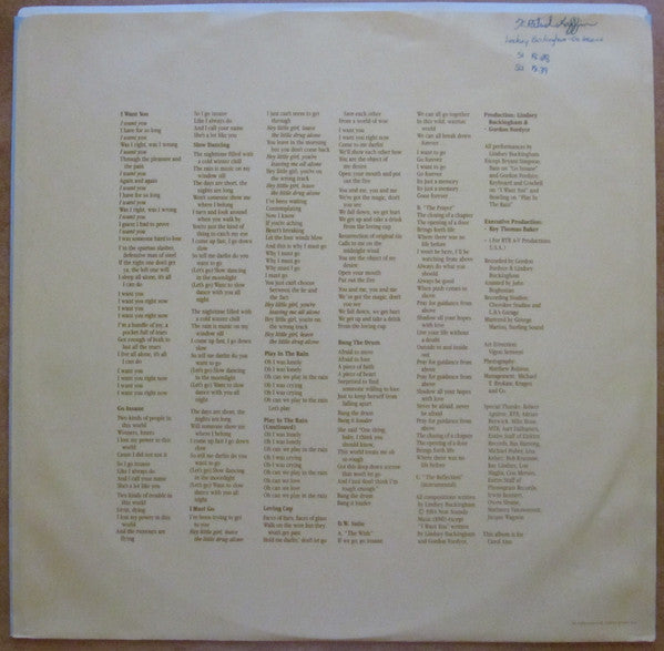 Lindsey Buckingham : Go Insane (LP, Album)