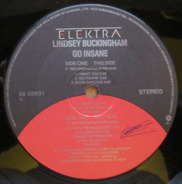 Lindsey Buckingham : Go Insane (LP, Album)