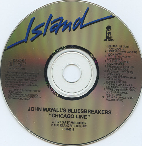 John Mayall's Bluesbreakers* : Chicago Line (CD, Album)