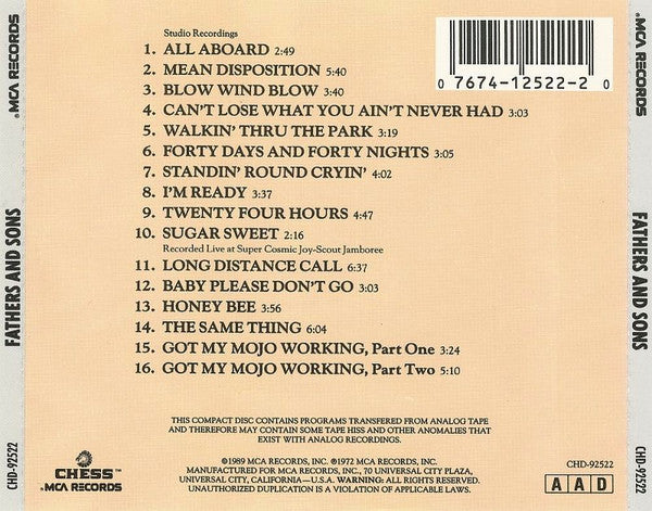 Muddy Waters : Fathers And Sons (CD, Album, RE, Mat)