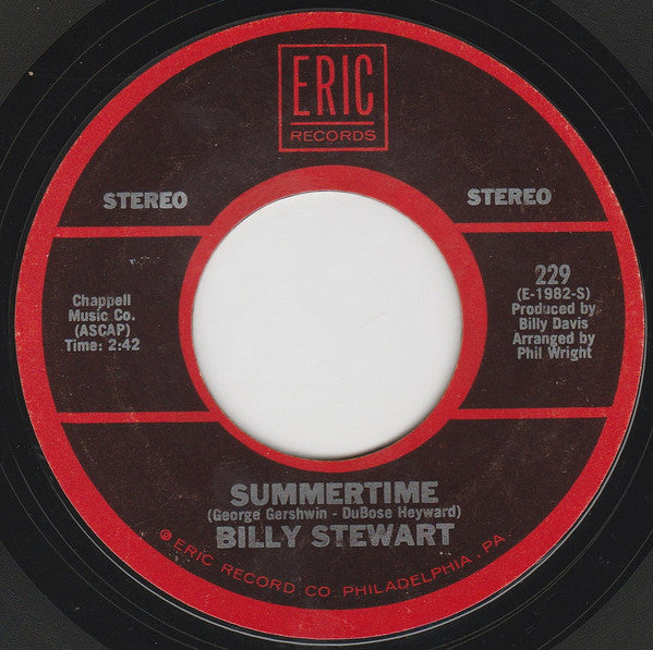 Billy Stewart : Sitting In The Park / Summertime (7", RE, Styrene)