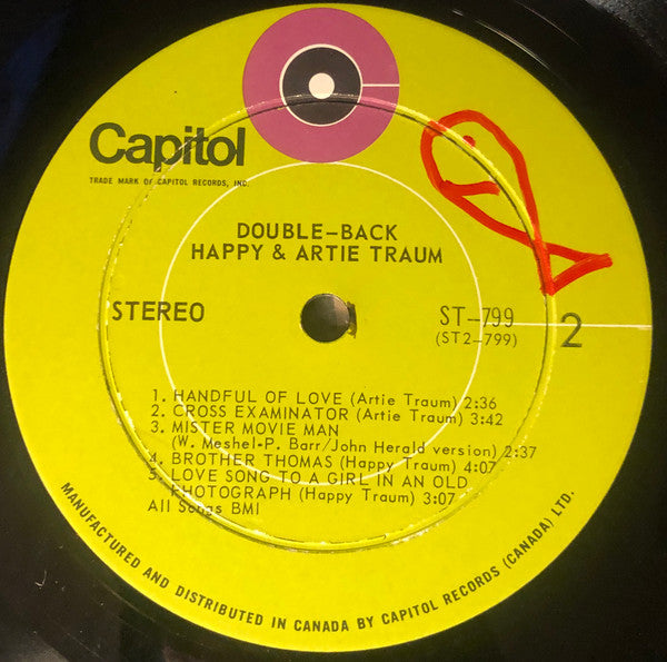 Happy And Artie Traum : Double-Back (LP, Album, Can)