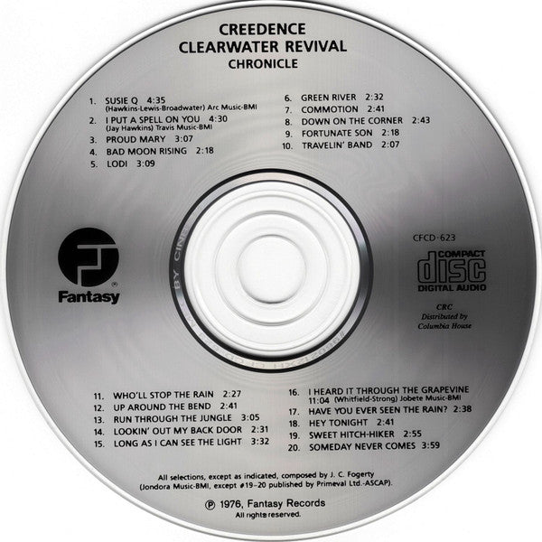 Creedence Clearwater Revival Featuring John Fogerty : Chronicle (The 20 Greatest Hits) (CD, Comp, Club, RP)