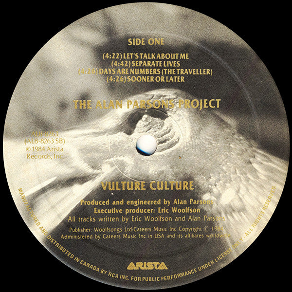The Alan Parsons Project : Vulture Culture (LP, Album)