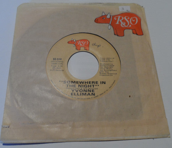 Yvonne Elliman : Somewhere In The Night (7", Single)