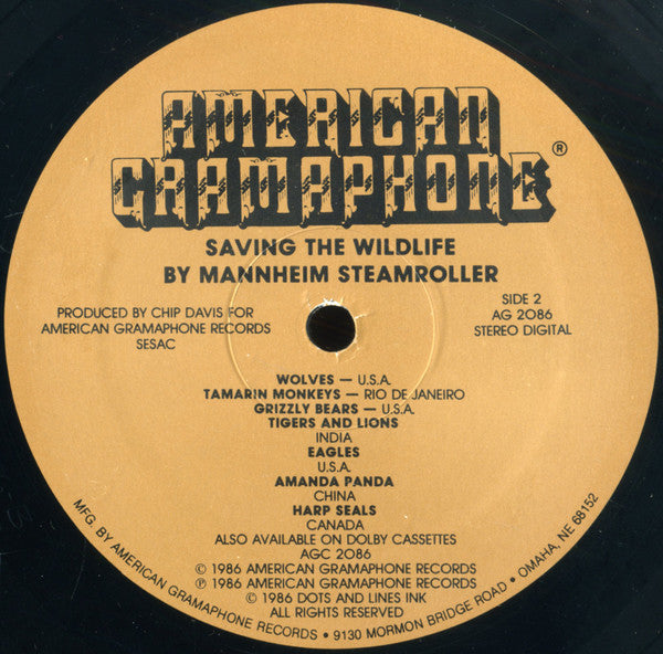 Mannheim Steamroller : Saving The Wildlife (LP, Album, Gat)