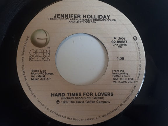 Jennifer Holliday : Hard Time For Lovers (7", Single)