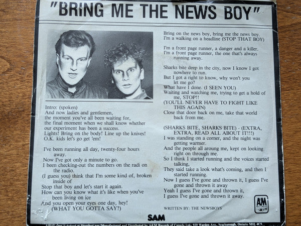 The Newsboys : Bring Me The News Boy (7")