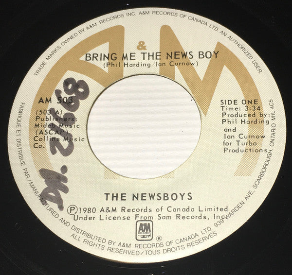 The Newsboys : Bring Me The News Boy (7")