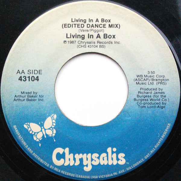Living In A Box : Living In A Box (7", Single)