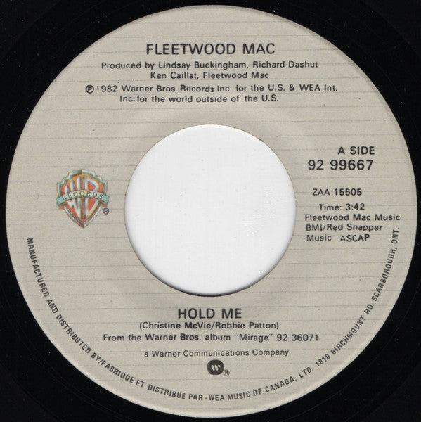 Fleetwood Mac : Hold Me (7", Single)