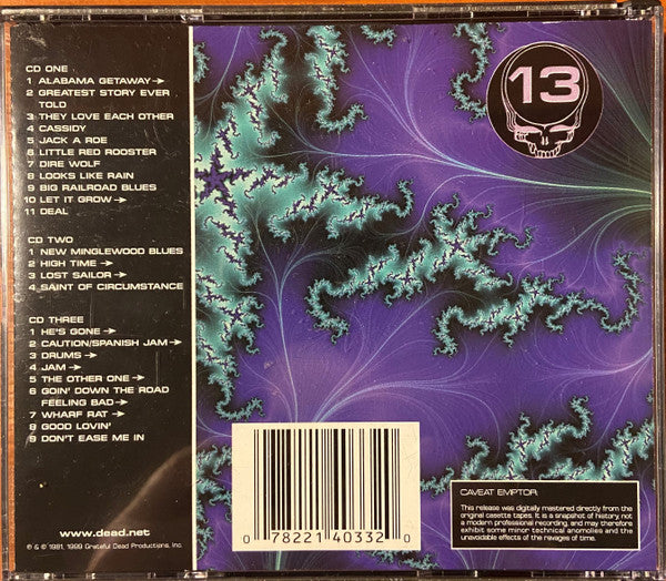 Grateful Dead* : Dick's Picks Volume Thirteen - Nassau Coliseum 5/6/81 (3xCD, Album, RE)